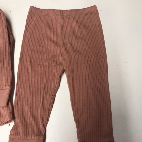 MORI Baby Blush pink Bamboo/Organic Cotton 2 PC SET 9-12 mo Rib Knit Girls - Picture 6 of 12